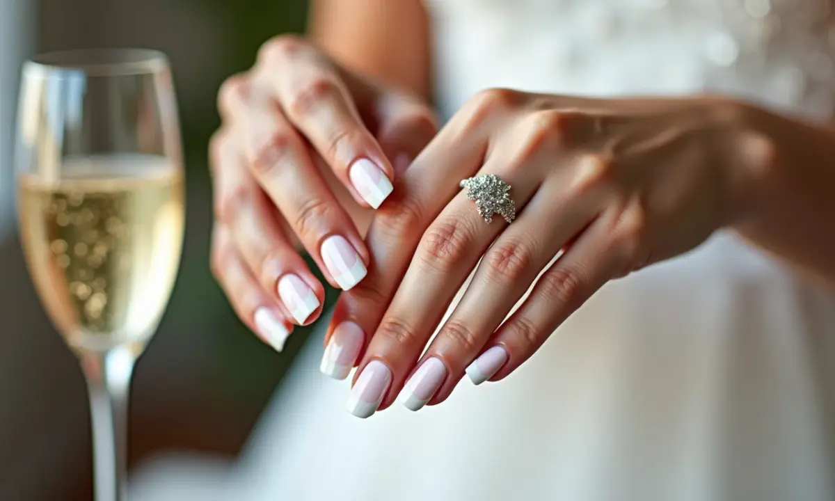 Francesinha Invertida com Glitter Champagne: Um Glamour Discreto e Elegante - inspiração