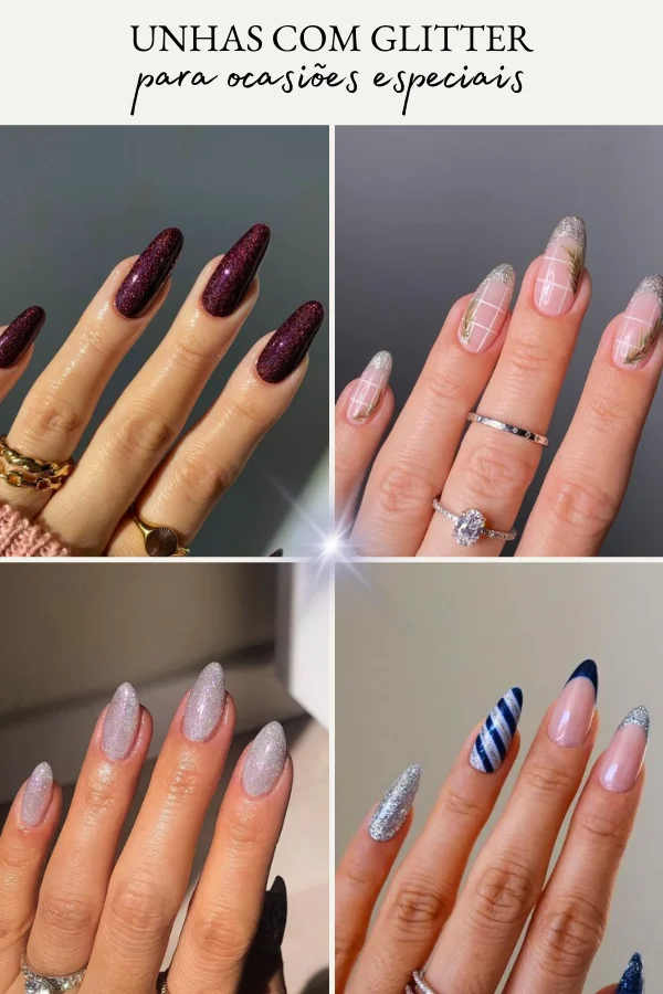 Glitter Mania: Brilho e Glamour para Suas Mãos - ideia