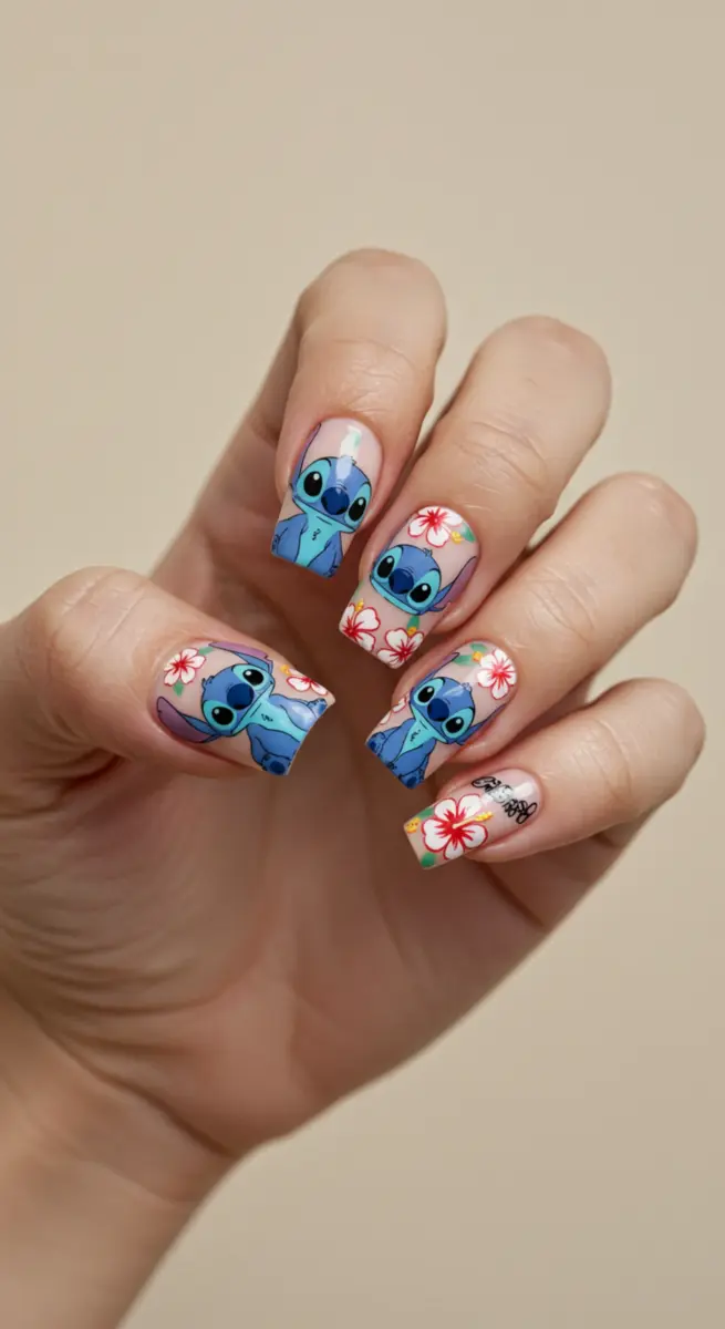 Degradê Havaiano: Cores Tropicais que Evocam as Praias de Lilo & Stitch - ideia