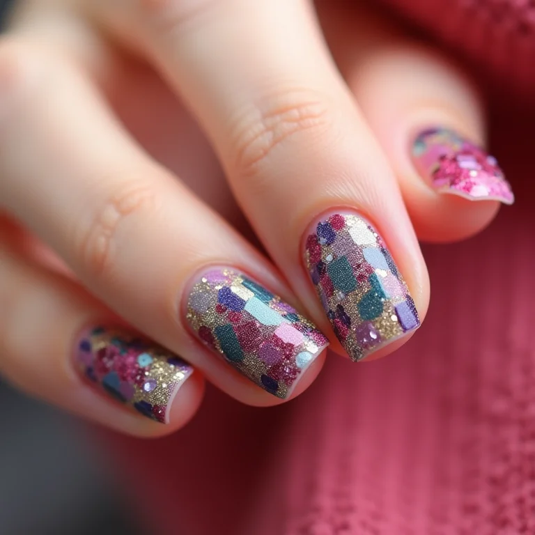 Adesivos de coroas coloridas para unhas