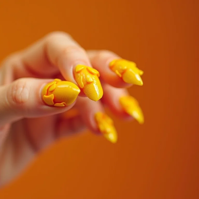 Adesivos de Unha Flores Amarelas Cartela Mania