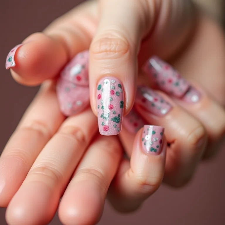 Adesivos de unhas da Unhas Pop em detalhe macro