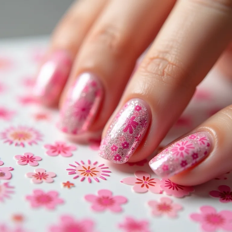 Adesivos de unhas Magic Nails com designs florais
