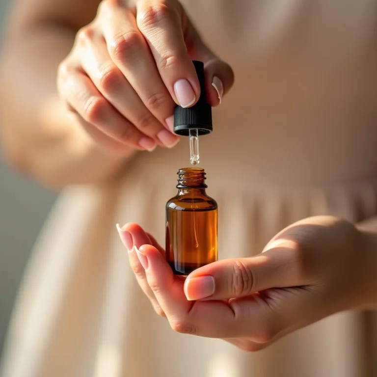 Adicionando óleo essencial ao removedor de esmalte caseiro