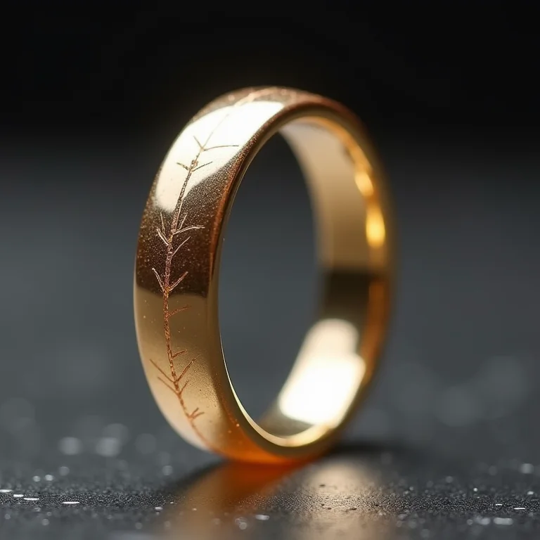 Anel protegido com esmalte incolor mostrando durabilidade.