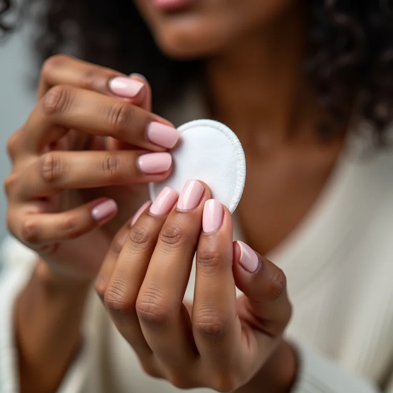 Aplicação correta do vinagre para secar o esmalte.