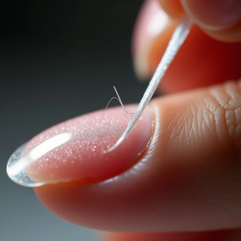 Aplicação da fibra de vidro na unha