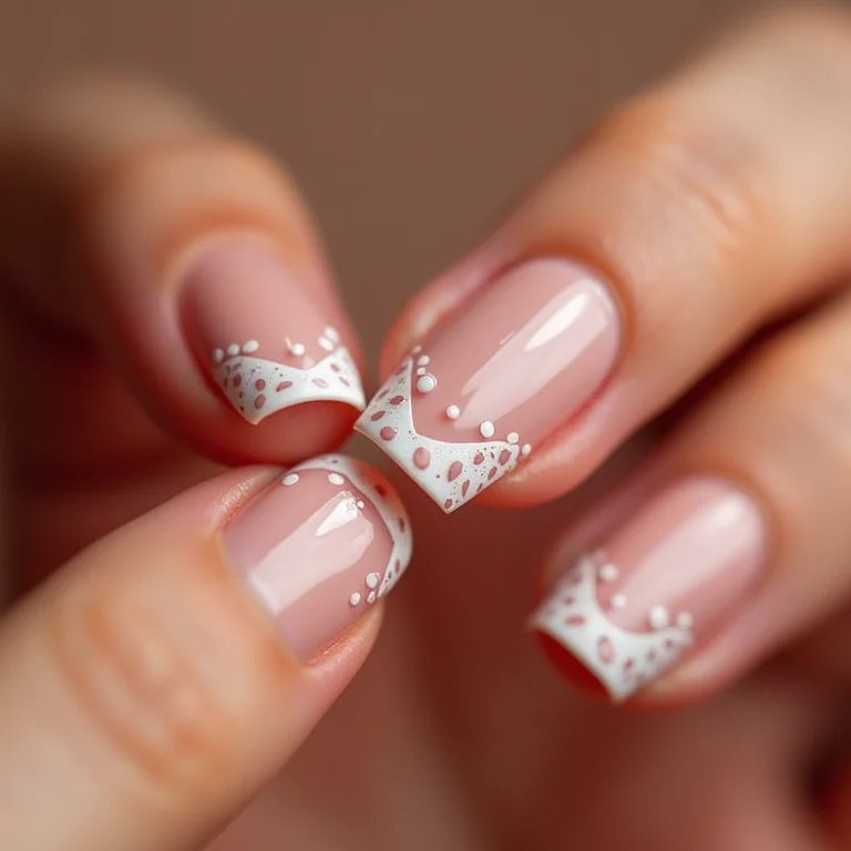 Aplicação de adesivos em unhas nude