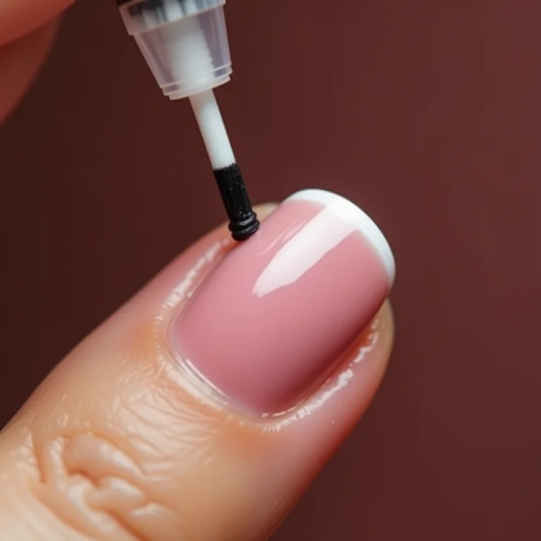 Aplicação de base protetora nas unhas