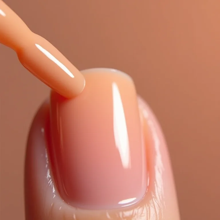 Aplicação de camada fina de esmalte nude