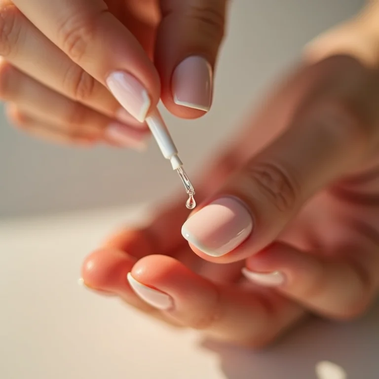 Aplicação de gel base transparente em uma unha