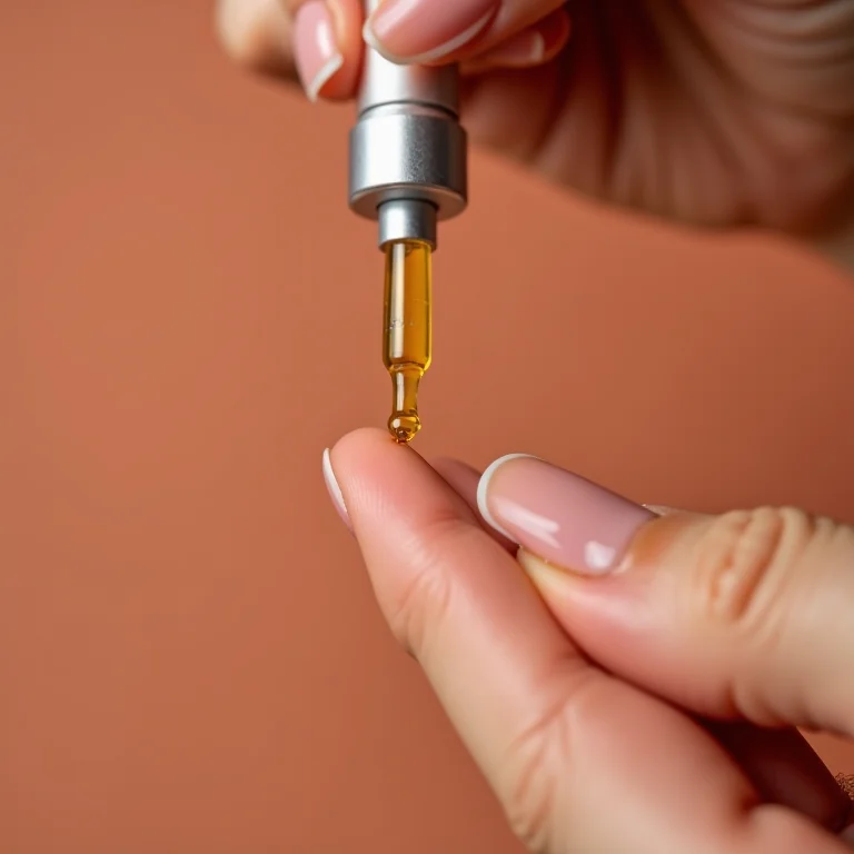 Aplicação de óleo de cutícula para unhas duradouras