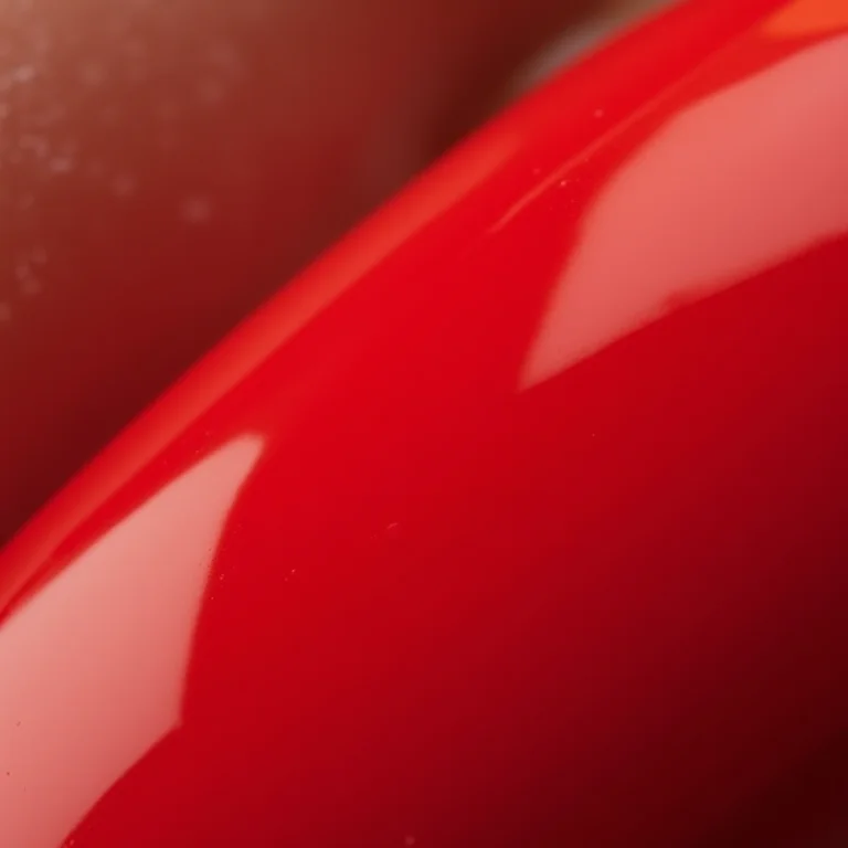 Aplicação perfeita de esmalte vermelho
