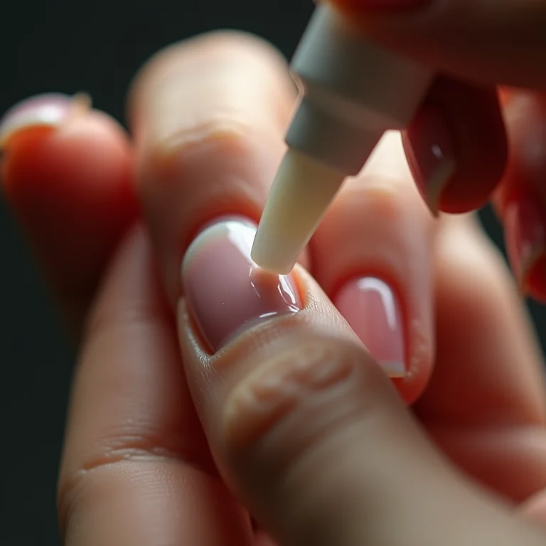 Aplicando esmalte incolor em anel para proteção.