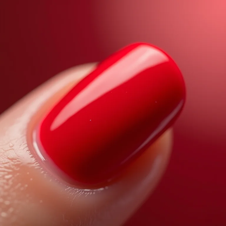 Base protetora evitando manchas de esmalte vermelho