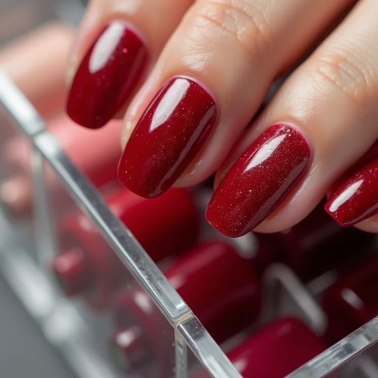 Caixa organizadora transparente com esmaltes coloridos