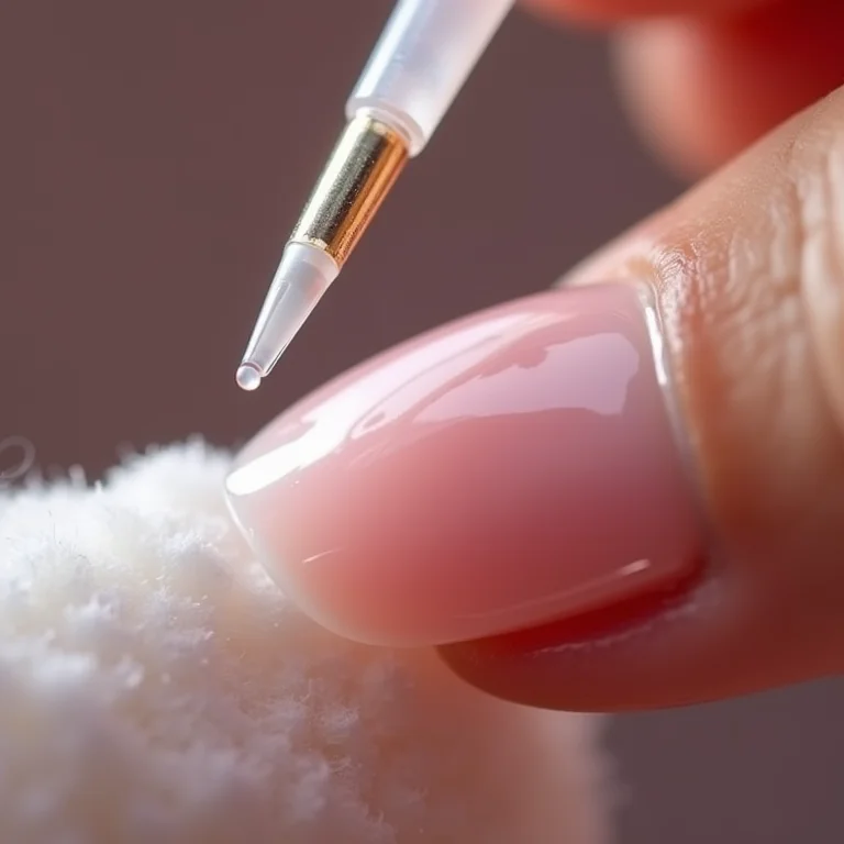 Camada de gel em unhas de fibra