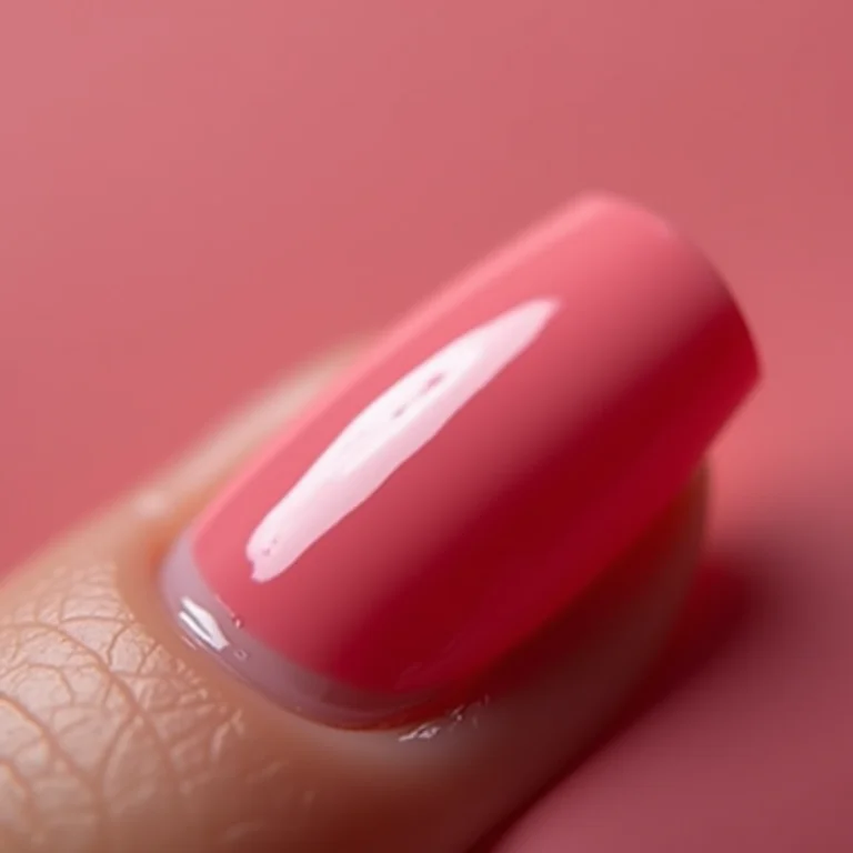 Camada protetora de verniz sobre unhas pintadas.