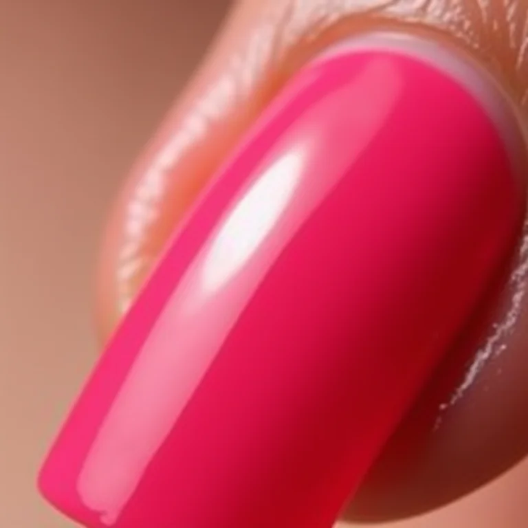 Camadas de esmalte em unhas stiletto rosa