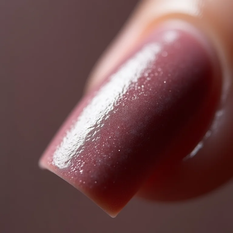 Close-up de esmalte fosco arranhado sem top coat.
