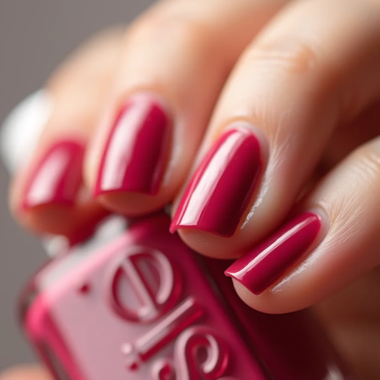 Close up de unhas com diferentes cores de esmalte Essie em marketplaces