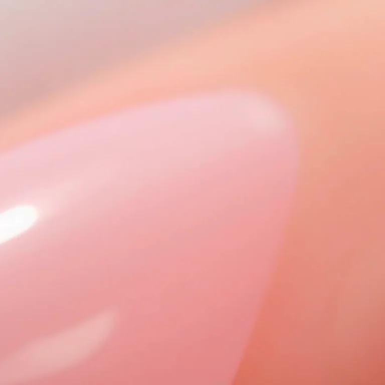 Close-up de unhas com ombré suave em tons de rosa claro e branco