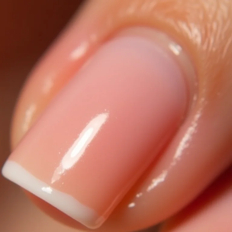 Close-up de unhas preparadas para esmaltação.