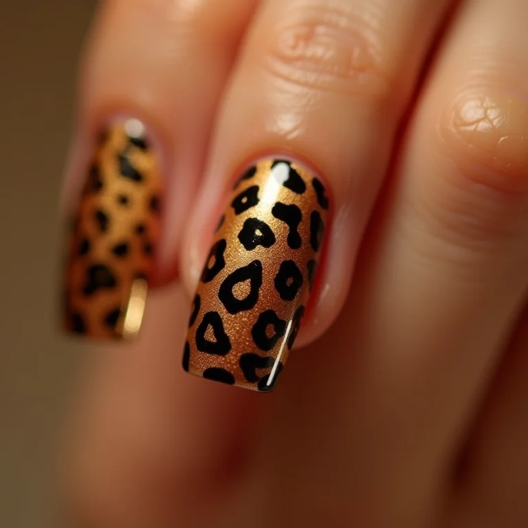 Close up extremo da estampa de oncinha marrom