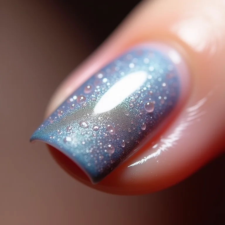 Close up extremo de bolhas no esmalte causadas por agitação excessiva