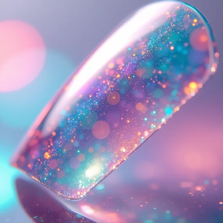 Close-up extremo de efeito marmorizado em copo de vidro.