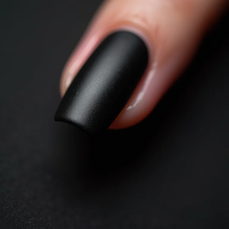 Close-up extremo de esmalte fosco preto