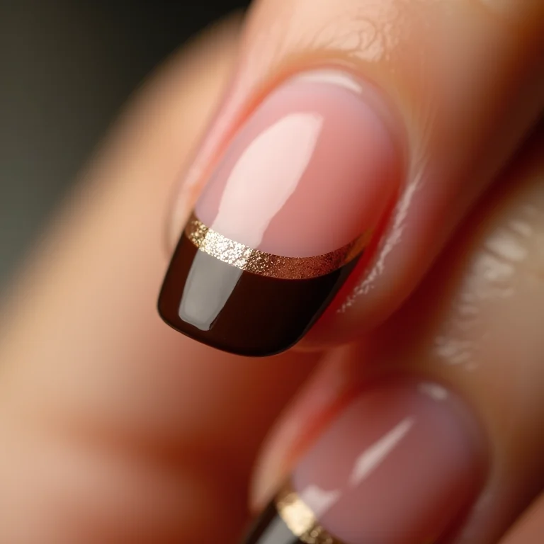 Close up extremo de francesinha marrom