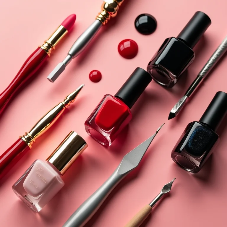 Combinação de esmaltes vermelho e preto