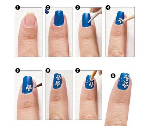 Unhas decoradas palitos de dente 10