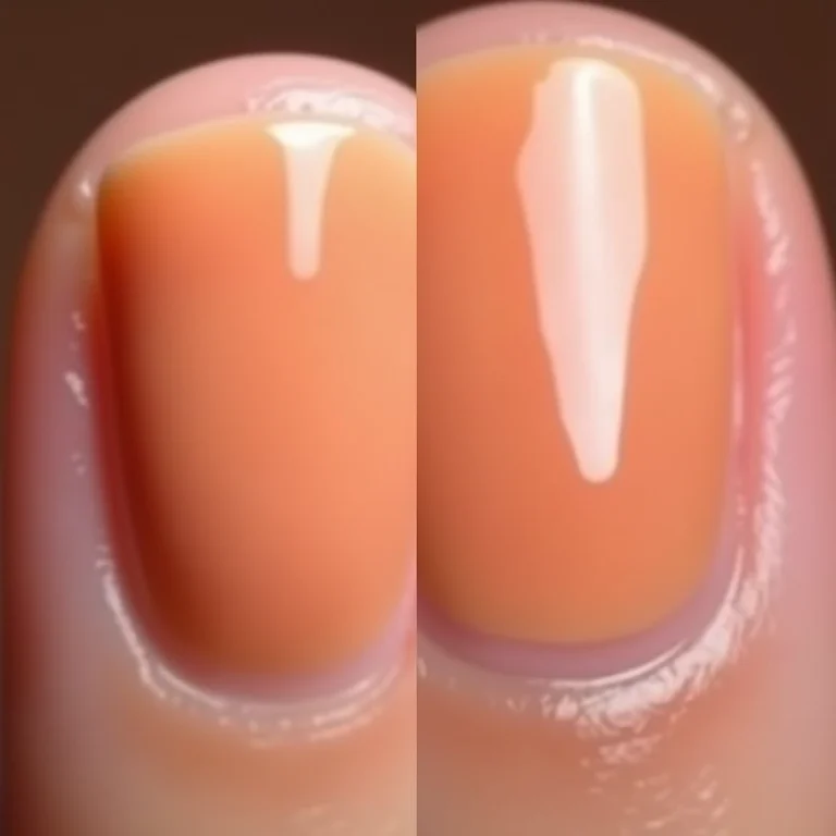 Comparativo da duração do esmalte nude com e sem base e top coat