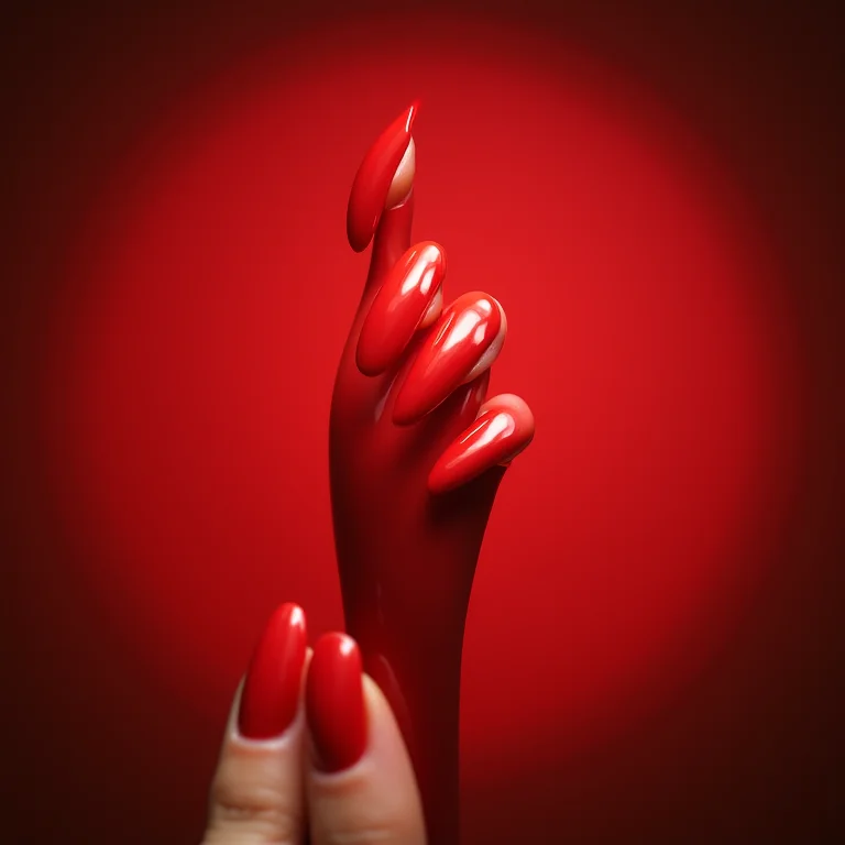 Comparativo de tons de esmalte vermelho