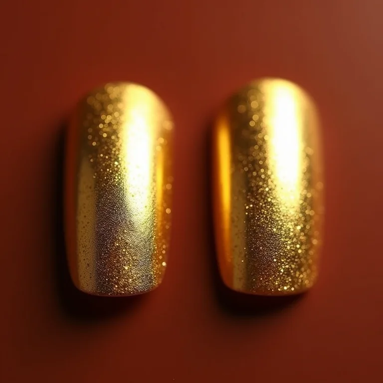 Comparativo entre diferentes tipos de folha de ouro na unha