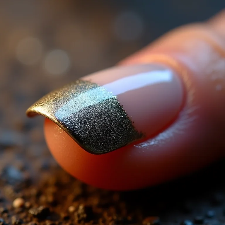 Comparativo visual de bijuteria protegida com esmalte incolor.