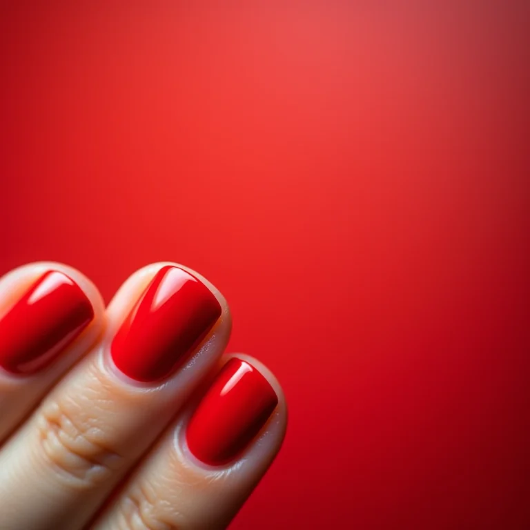 Cutículas hidratadas com óleo e unhas vermelhas