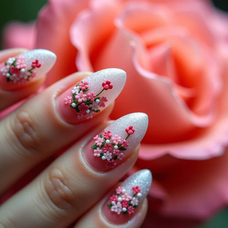 Decoração de unhas de fibra de vidro