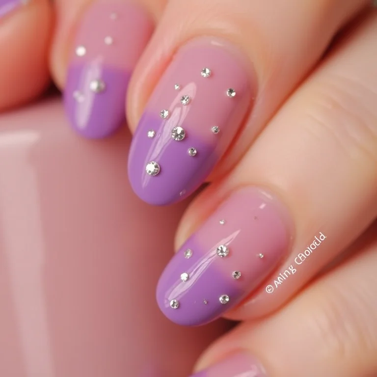 Degradê de Roxo com Pedrarias