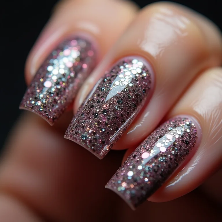 Desenhos criativos com strass nas unhas