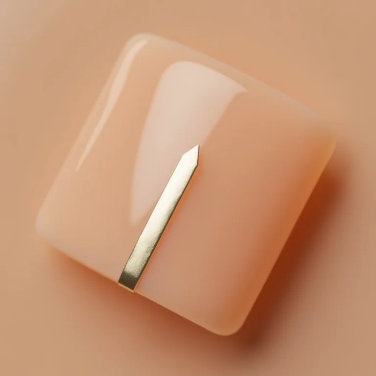 Design minimalista em unhas quadradas