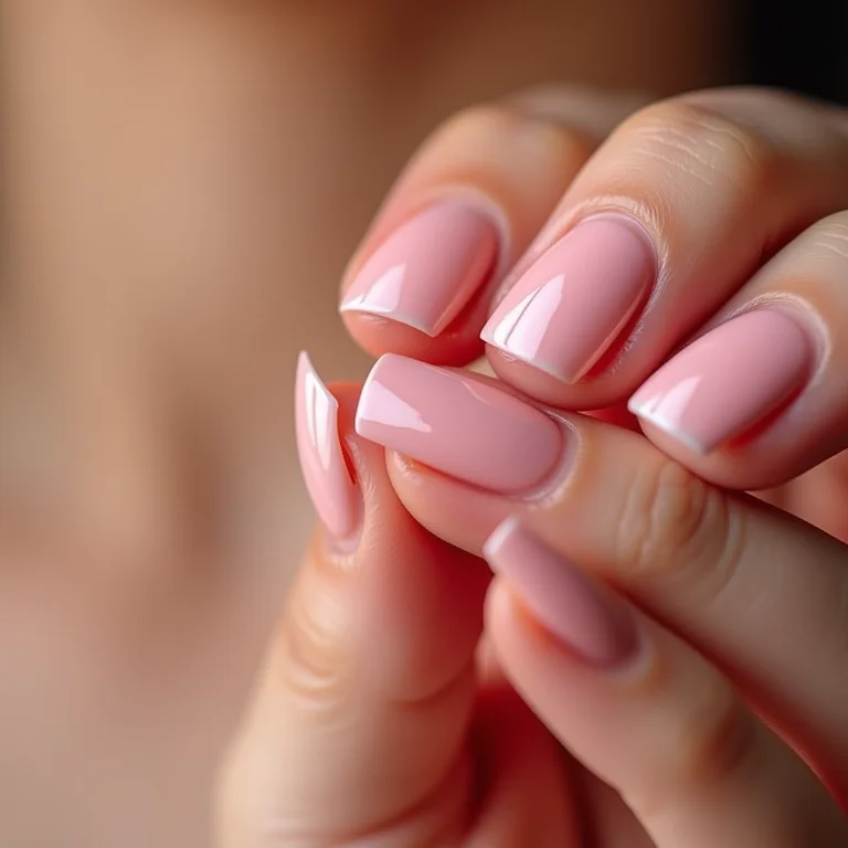 Detalhe da francesinha reversa em gel