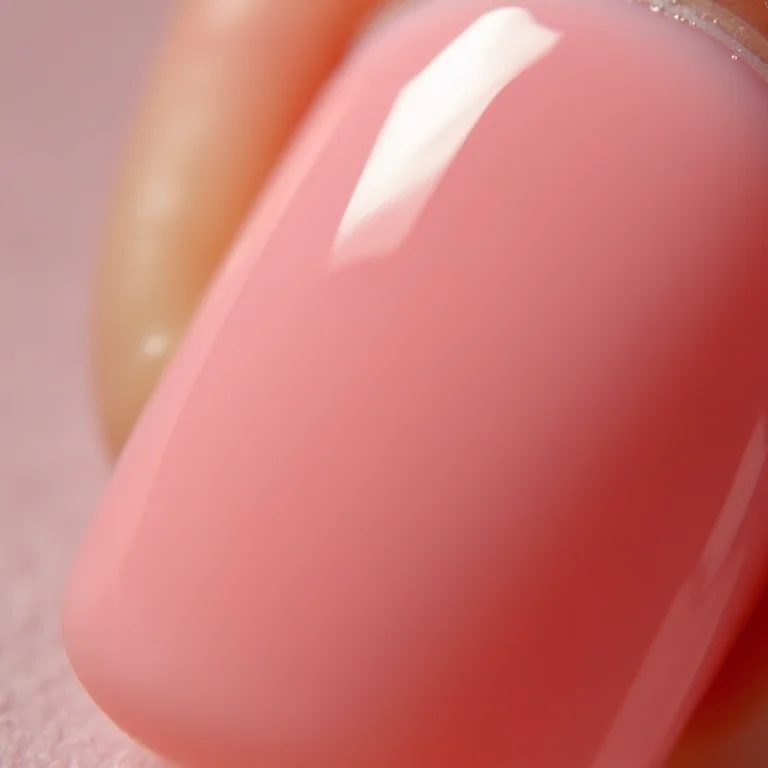 Detalhe de unhas de acrílico perfeitamente moldadas