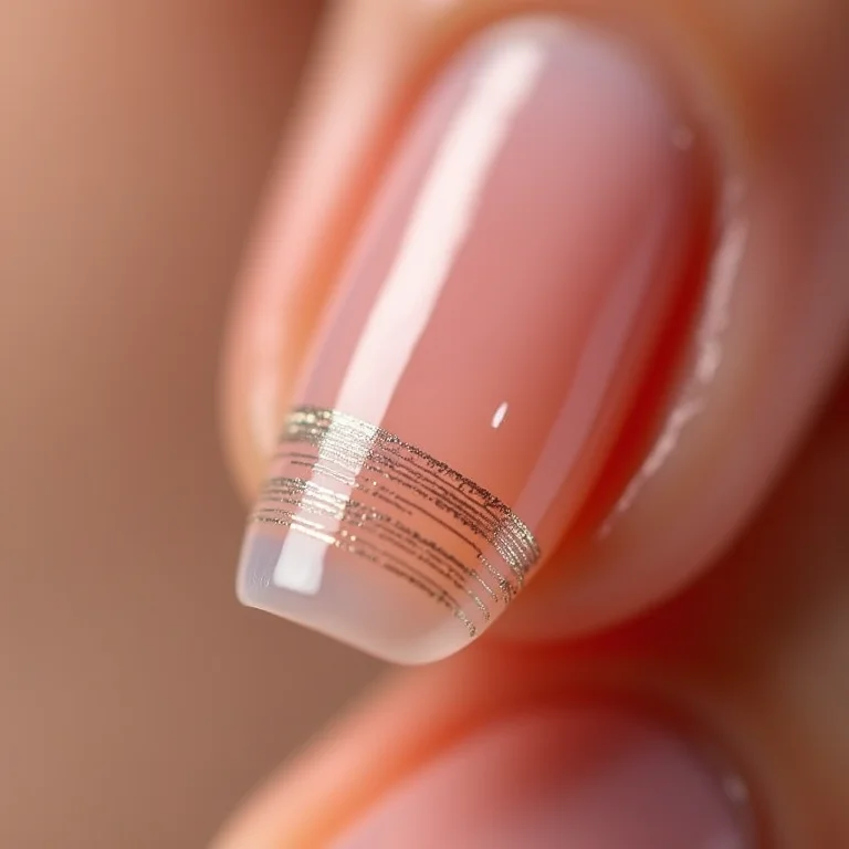 Detalhes delicados em unhas com fitas