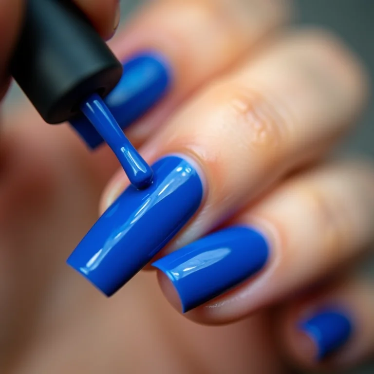 Dica da especialista: aplicação perfeita de esmalte azul royal