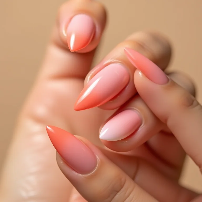 Diferentes formatos de unha: amêndoa, quadrada, stiletto