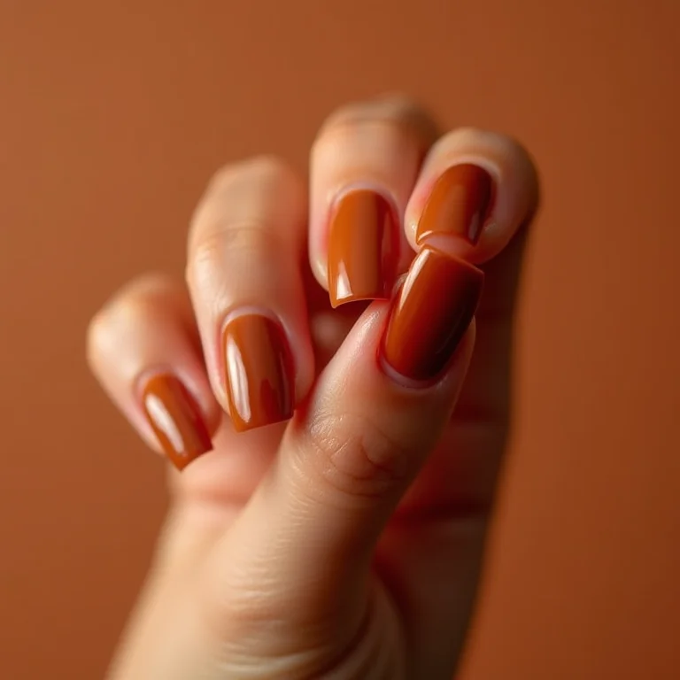 Diferentes tons de pele com esmaltes marrons
