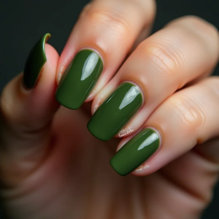 Diferentes tons de verde militar em diversos tons de pele